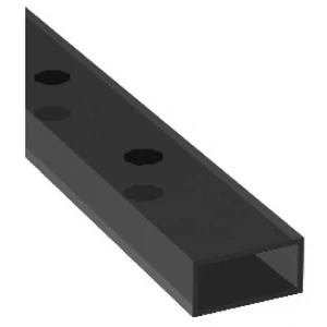 Rechteckrohr 50x25x2mm, durchgebohrt, verschiedene Lochgrößen