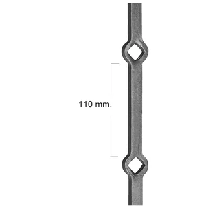Vierkantstahl, Diamant gelocht, verschiedene Lochgrößen