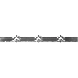Flachstahl, Vierkantloch, kantengehämmert, Abstand zwischen den Lochmitten 125mm, verschiedene Lochgrößen und Stahlstärken