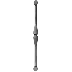 "Modern Design" Zaunstab mit Zaunspitzen, Vierkantmaterial, glatt, verschiedene Materialstärken und Höhen