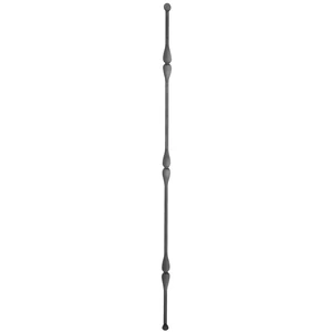 "Modern Design" Zaunstab mit Zaunspitzen, Vierkantmaterial, glatt, verschiedene Materialstärken und Höhen