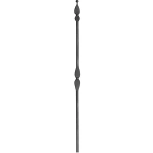 "Modern Design" Zaunstab mit Zaunspitze, Vierkantmaterial, glatt, verschiedene Materialstärken und Höhen