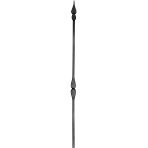 "Modern Design" Zaunstab mit Zaunspitze, Vierkantmaterial, glatt, verschiedene Materialstärken und Höhen