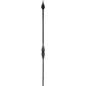 "Modern Design" Zaunstab mit Zaunspitze, Vierkantmaterial, glatt, verschiedene Materialstärken und Höhen