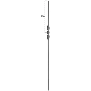 &quot;Modern Design&quot; Zierstab, Vierkantmaterial, glatt, verschiedene Materialstärken und Höhen