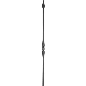 "Modern Design" Zaunstab mit Zaunspitze, Vierkantmaterial, glatt, verschiedene Materialstärken und Höhen
