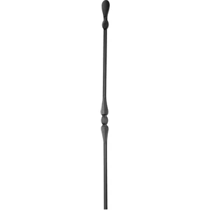 "Modern Design" Zaunstab mit Zaunspitze, Vierkantmaterial, glatt, verschiedene Materialstärken und Höhen
