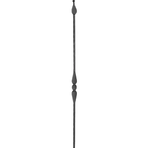 "Modern Design" Zaunstab mit Zaunspitze, Vierkantmaterial, kantengehämmert, verschiedene Materialstärken und Höhen