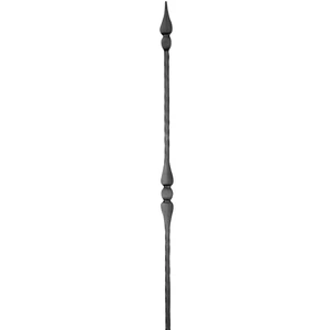"Modern Design" Zaunstab mit Zaunspitze, Vierkantmaterial, kantengehämmert, verschiedene Materialstärken und Höhen