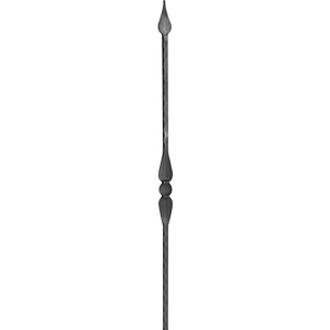 "Modern Design" Zaunstab mit Zaunspitze, Vierkantmaterial, kantengehämmert, verschiedene Materialstärken und Höhen