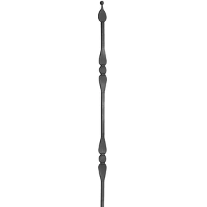 "Modern Design" Zaunstab mit Zaunspitze, Vierkantmaterial, glatt, verschiedene Materialstärken
