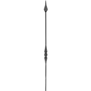 &quot;Modern Design&quot; Zaunstab mit Zaunspitze, Vierkantmaterial, glatt, verschiedene Materialstärken