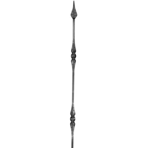&quot;Modern Design&quot; Zaunstab mit Zaunspitze, Vierkantmaterial, glatt, verschiedene Materialstärken