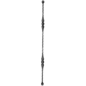 &quot;Modern Design&quot; Zaunstab mit Zaunspitzen, Vierkantmaterial, kantengehämmert, verschiedene Materialstärken