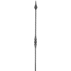 &quot;Modern Design&quot; Zaunstab mit Zaunspitze, Vierkantmaterial, kantengehämmert, verschiedene Materialstärken und Höhen