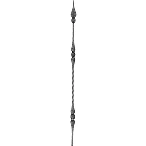 &quot;Modern Design&quot; Zaunstab mit Zaunspitze, Vierkantmaterial, kantengehämmert, verschiedene Materialstärken und Höhen