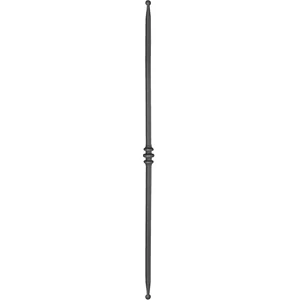 "Modern Design" Zaunstab mit Zaunspitze, Vierkantmaterial, glatt, verschiedene Materialstärken und Höhen