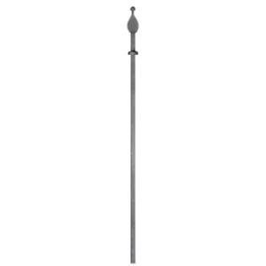 "Modern Design" Zaunstab mit Zaunspitze, verschiedene Materialstärken und Höhen