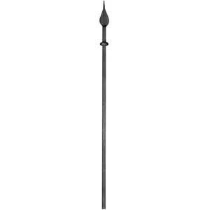 "Modern Design" Zaunstab mit Zaunspitze, verschiedene Materialstärken und Höhen