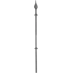 "Modern Design" Zaunstab mit Zaunspitze, verschiedene Materialstärken und Höhen