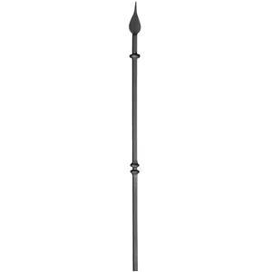 "Modern Design" Zaunstab mit Zaunspitze, verschiedene Materialstärken und Höhen