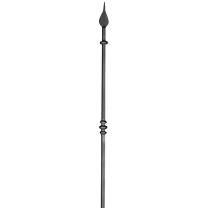 "Modern Design" Zaunstab mit Zaunspitze, verschiedene Materialstärken und Höhen
