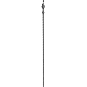 "Modern Design" Zaunstab mit Zaunspitzen, Vierkantmaterial, kantengehämmert, verschiedene Materialstärke und Höhen