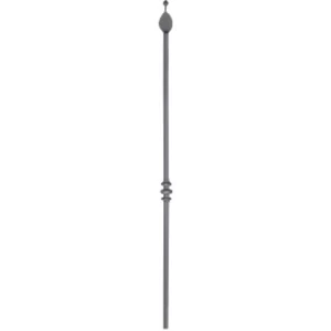 "Modern Design" Zaunstab mit Zaunspitze, Vierkantmaterial, glatt, verschiedene Materialstärken und Höhen