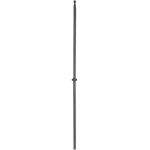 "Modern Design" Zaunstab mit Zaunspitze, Rundmaterial, glatt, verschiedene Materialstärken und Höhen