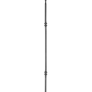 "Modern Design" Zaunstab mit Zaunspitze, Rundmaterial, glatt, verschiedene Materialstärken und Höhen