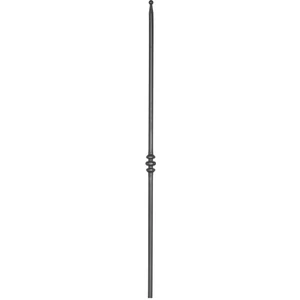 "Modern Design" Zaunstab mit Zaunspitze, Rundmaterial, glatt, verschiedene Materialstärken und Höhen