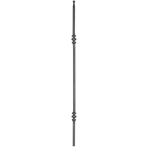 "Modern Design" Zaunstab mit Zaunspitze, Rundmaterial, glatt, verschiedene Materialstärken und Höhen