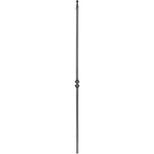 "Modern Design" Zaunstab mit Zaunspitze, Vierkantmaterial, glatt, verschiedene Materialstärken und Höhen