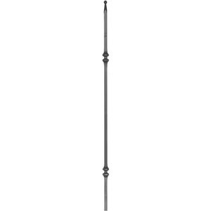 "Modern Design" Zaunstab mit Zaunspitze, Vierkantmaterial, glatt, verschiedene Materialstärken und Höhen