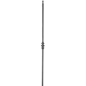 "Modern Design" Zaunstab mit Zaunspitze, Vierkantmaterial, glatt, verschiedene Materialstärken und Höhen