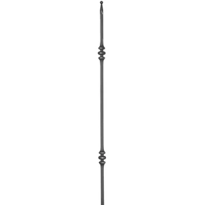 "Modern Design" Zaunstab mit Zaunspitze, Vierkantmaterial, glatt, verschiedene Materialstärken und Höhen