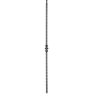 "Modern Design" Zaunstab mit Zaunspitze, Vierkantmaterial, kantengehämmert, verschiedene Materialstärken und Höhen