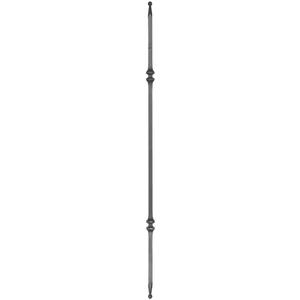 "Modern Design" Zaunstab mit Zaunspitzen beidseitig, Vierkantmaterial, glatt, verschiedene Materialstärke und Höhen