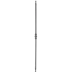 "Modern Design" Zaunstab mit Zaunspitzen beidseitig, Vierkantmaterial, glatt, verschiedene Materialstärke und Höhen