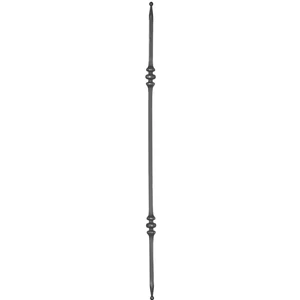 "Modern Design" Zaunstab mit Zaunspitzen beidseitig, Vierkantmaterial, glatt, verschiedene Materialstärke und Höhen