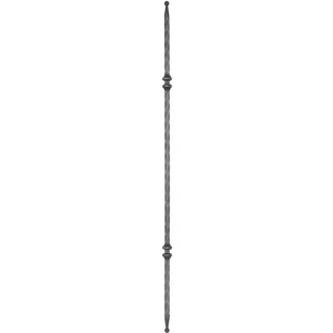"Modern Design" Zaunstab mit Zaunspitzen beidseitig, Vierkantmaterial, kantengehämmert, verschiedene Materialstärke und Höhen