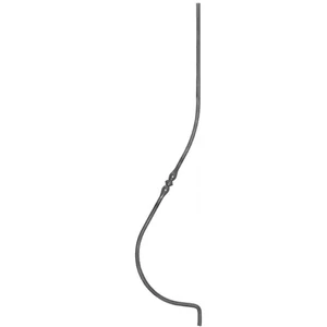 Bauchstab, geschmiedet, Rundmaterial, glatt, verschiedene Größen und Zaunspitzen