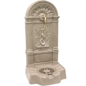 gartenbrunnen, wandbrunnen, antik, mit wasserhahn