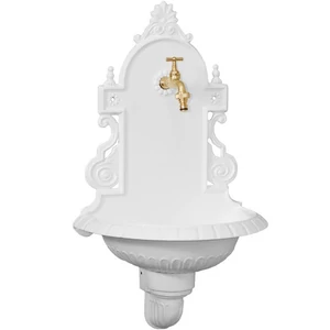 gartenbrunnen, wandbrunnen, antik, mit wasserhahn