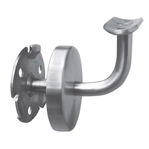 Handlaufhalter für Rund-und Vierkantrohr mit Abdeckrosette, Edelstahl (AISI 304 - V2A), verschiedene Größen