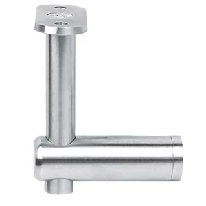 Handlaufhalter für Vierkantrohr, anbaubar an Vierkantrohr, höhenverstellbar, Edelstahl (AISI 304 - V2A)
