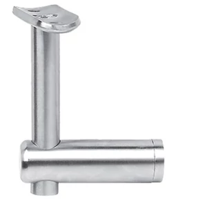 Handlaufhalter für Rundrohr, anbaubar an Vierkantrohr, höhenverstellbar, Edelstahl (AISI 304 - V2A), verschiedene Größen