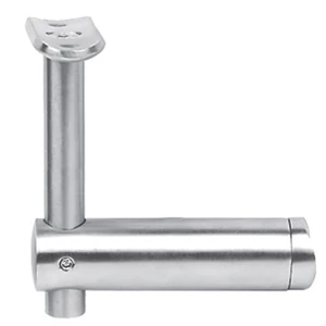 Handlaufhalter für Rundrohr, anbaubar an Rundrohr, höhenverstellbar, Edelstahl (AISI 304 - V2A), verschiedene Größen