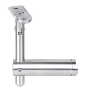 Handlaufhalter für Rundrohr, anbaubar an Rundrohr, höhenverstellbar, mit Gelenk, Edelstahl (AISI 304 - V2A), verschiedene Größen