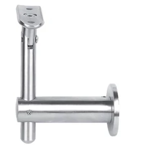 Handlaufhalter für Rund-und Vierkantrohr, anbaubar an Vierkantrohr, mit Gelenk, höhenverstellbar, Edelstahl (AISI 304 - V2A), verschiedene Größen